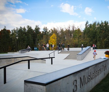 Skatepark at three musketears skatepark